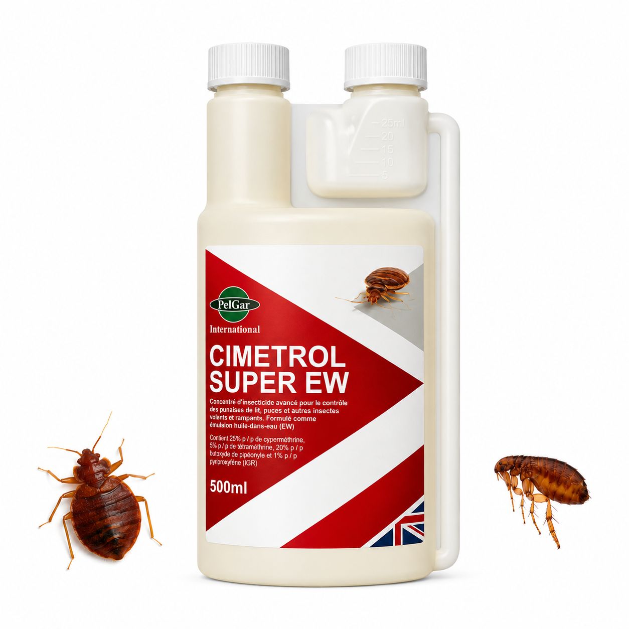 Cimetrol Super EW 500 ml — Insecticide Concentré Punaises de Lit & Puces (PelGar, Usage Professionnel)